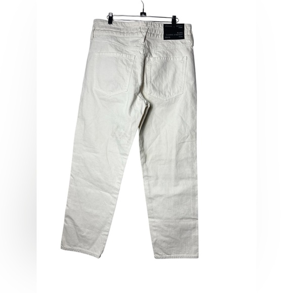 NWT Veronica Beard | Blake Classic Straight High Rise Size 30 Ecru - Picture 2 of 7